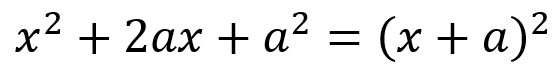 relation for completing the square