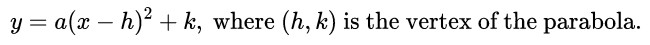 vertex form