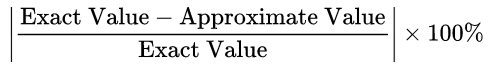 percent error formula