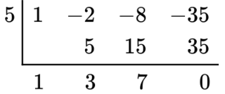 example of synthetic division