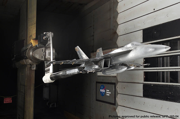 model-of-fa18-is-tested-in-nasa-transonic-wind-tunnel